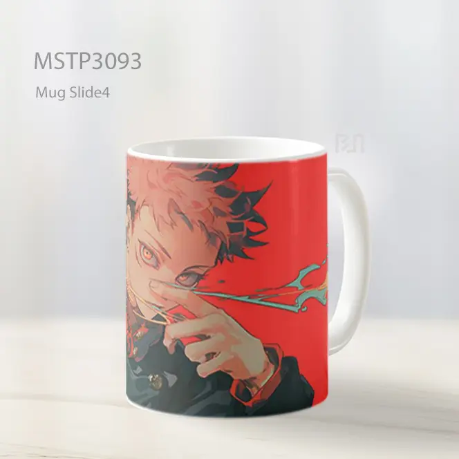 Yuji Itadori Jujutsu Kaisen Latar Merah Epik Mug MSTP3093
