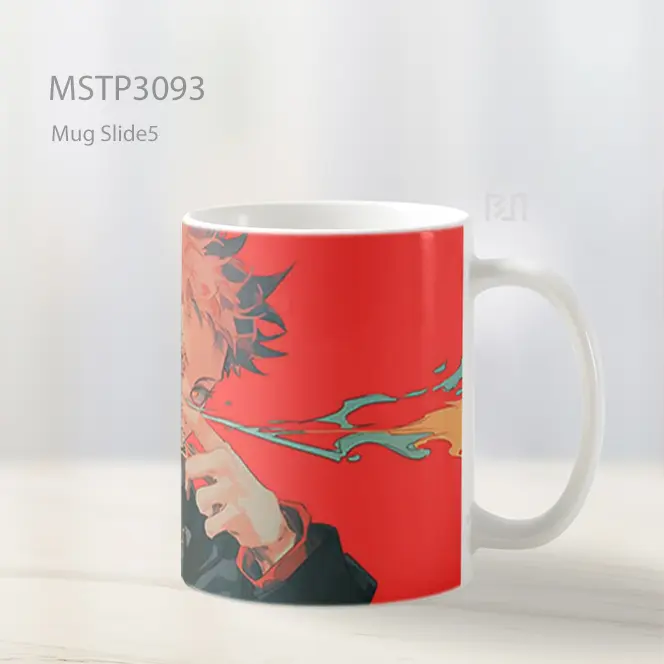 Yuji Itadori Jujutsu Kaisen Latar Merah Epik Mug MSTP3093 - All-side / Desain