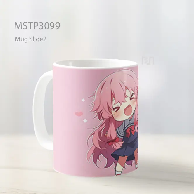 Yuno Gasai Chibi Ceria Mirai Nikki Mug MSTP3099 - All-side / Desain