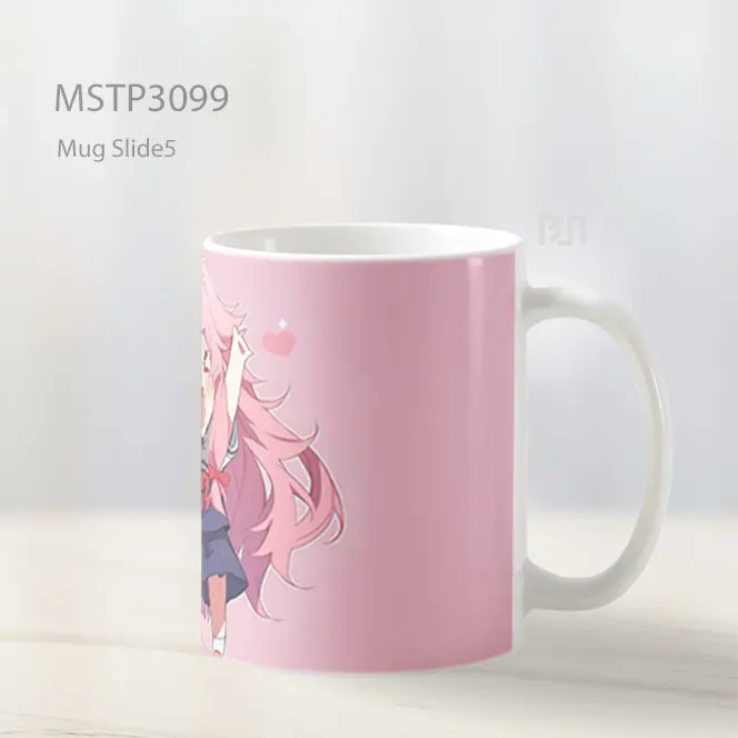 Yuno Gasai Chibi Ceria Mirai Nikki Mug MSTP3099 - All-side / Desain