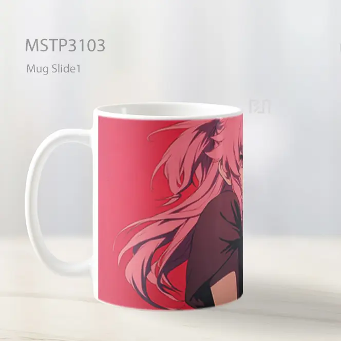 Yuno Gasai Mirai Nikki Pandangan Intens Mug MSTP3103 - All-side / Desain