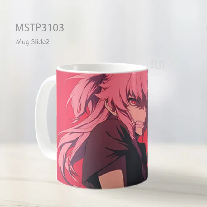 Yuno Gasai Mirai Nikki Pandangan Intens Mug MSTP3103 - All-side / Desain