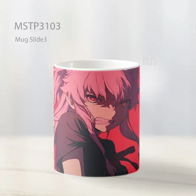 Yuno Gasai Mirai Nikki Pandangan Intens Mug MSTP3103 - All-side / Desain