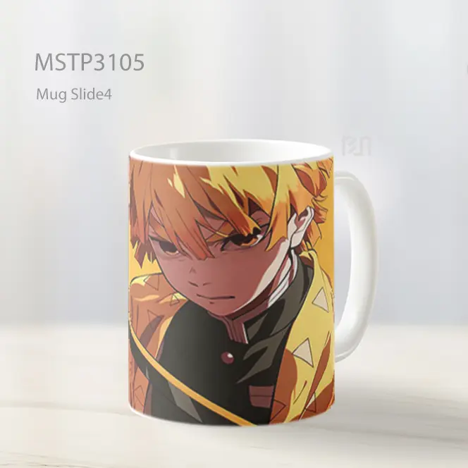 Zenitsu Agatsuma Demon Slayer Latar Kuning Mug MSTP3105