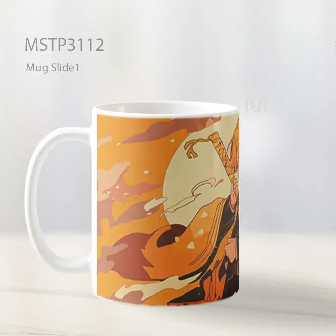 Zenitsu Agatsuma Estetika Oranye Mug MSTP3112 - All-side / Desain