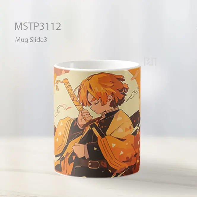 Zenitsu Agatsuma Estetika Oranye Mug MSTP3112 - All-side / Desain