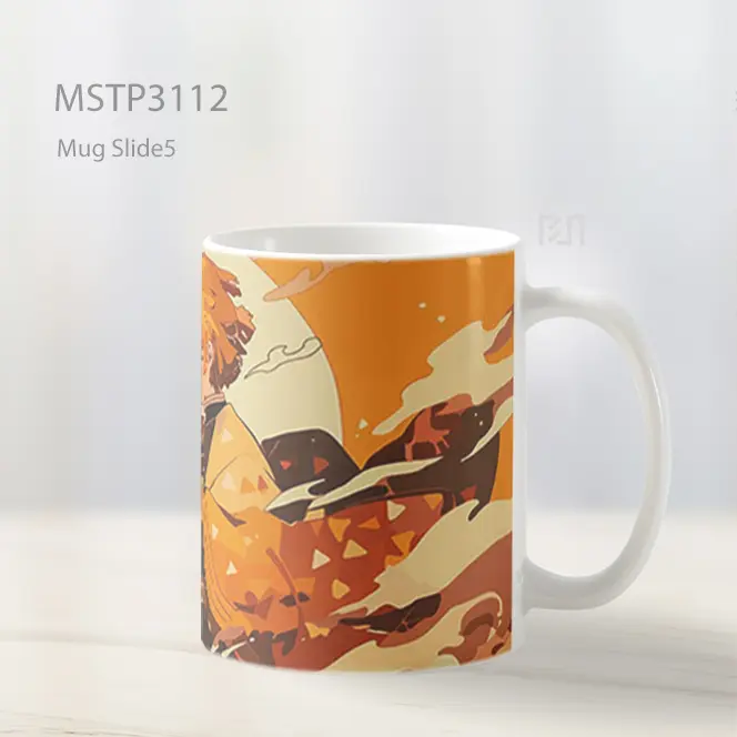 Zenitsu Agatsuma Estetika Oranye Mug MSTP3112 - All-side / Desain
