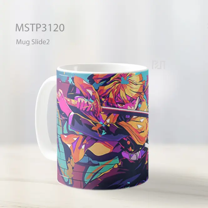 Zenitsu Demon Slayer Teknik Petir Grafiti Mug MSTP3120 - All-side / Desain
