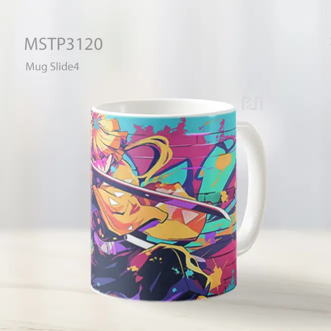 Zenitsu Demon Slayer Teknik Petir Grafiti Mug MSTP3120