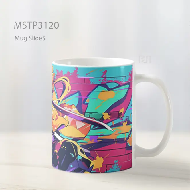 Zenitsu Demon Slayer Teknik Petir Grafiti Mug MSTP3120 - All-side / Desain