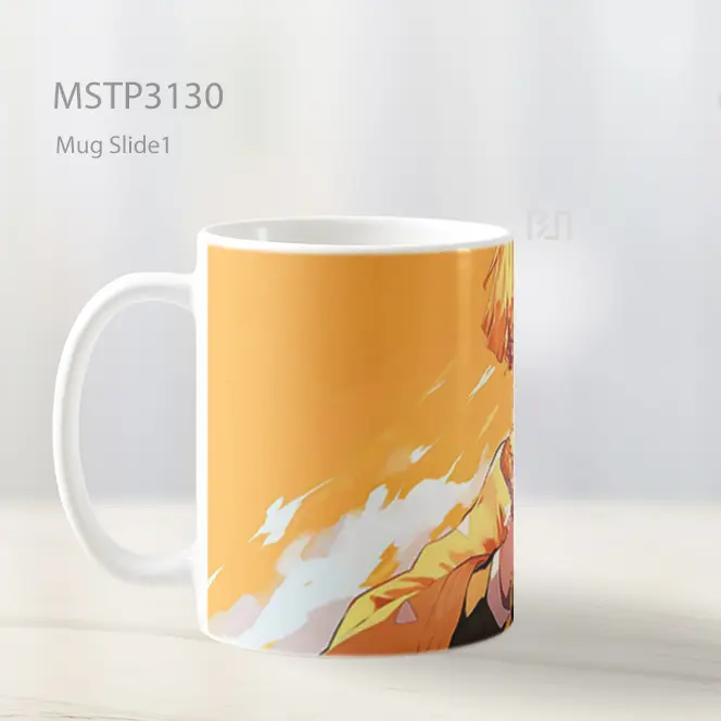 Zenitsu Tersenyum Demon Slayer Kuning Mug MSTP3130 - All-side / Desain