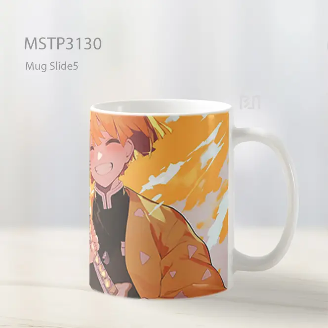 Zenitsu Tersenyum Demon Slayer Kuning Mug MSTP3130 - All-side / Desain