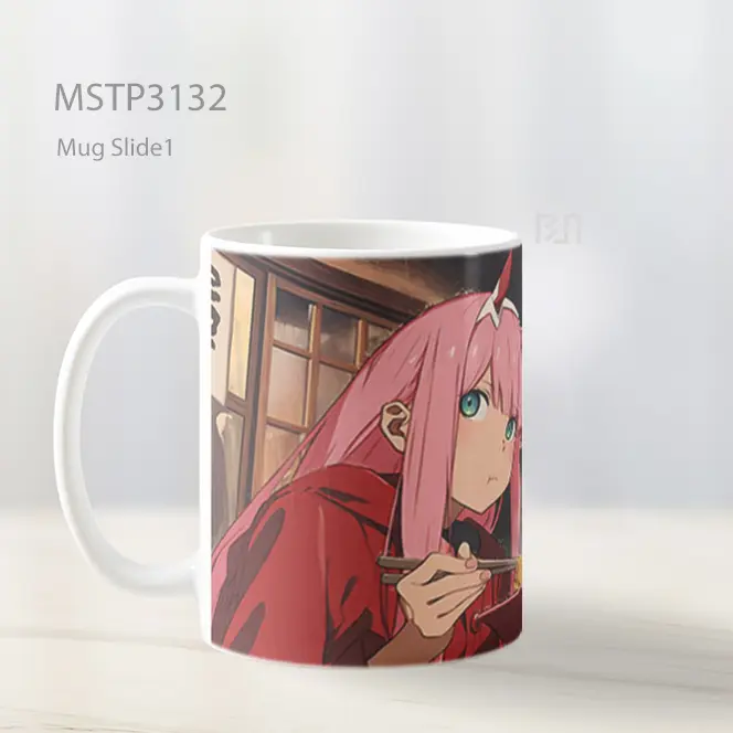 Zero Two And Totoro Santai Ramen Mug MSTP3132 - All-side / Desain