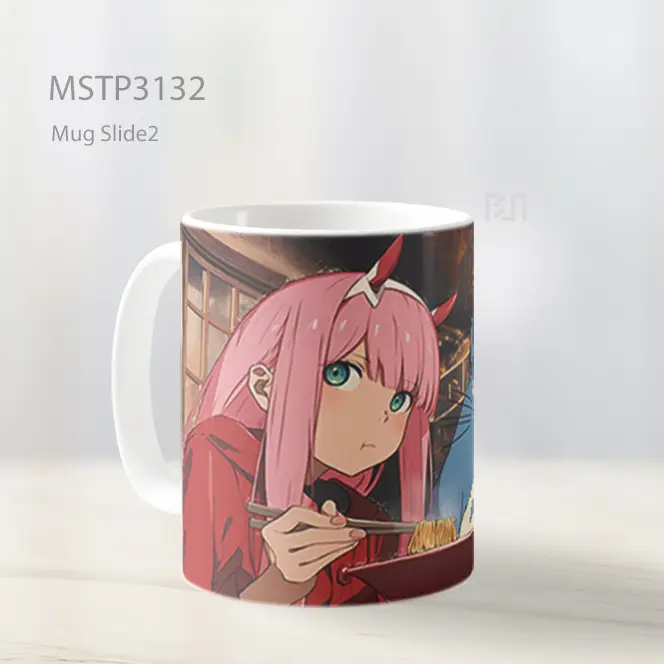 Zero Two And Totoro Santai Ramen Mug MSTP3132 - All-side / Desain