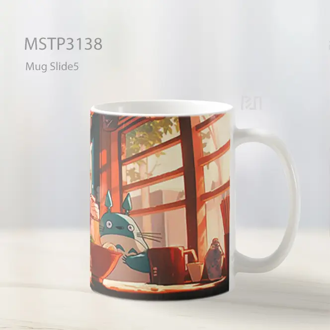 Zero Two Makan Ramen Dengan Totoro Mug MSTP3138 - All-side / Desain