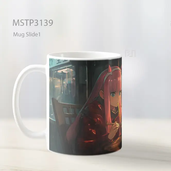 Zero Two Makan Ramen Dengan Totoro Mug MSTP3139 - All-side / Desain