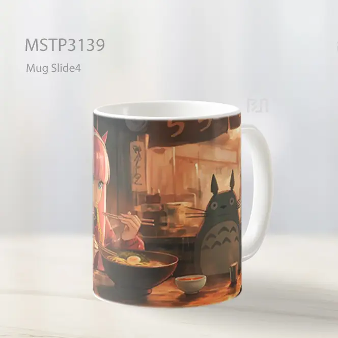 Zero Two Makan Ramen Dengan Totoro Mug MSTP3139