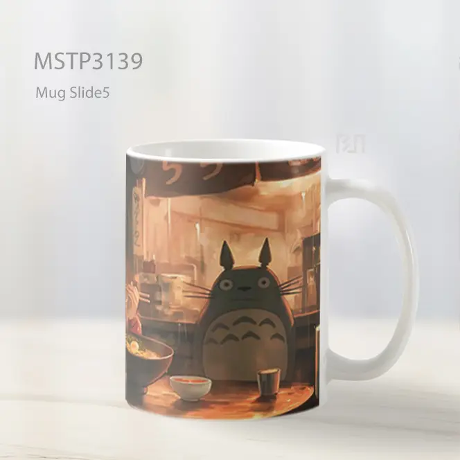 Zero Two Makan Ramen Dengan Totoro Mug MSTP3139 - All-side / Desain