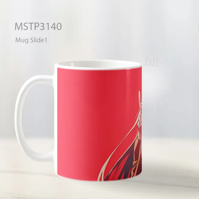Zero Two Peace Sign Red Background Mug MSTP3140 - All-side / Desain