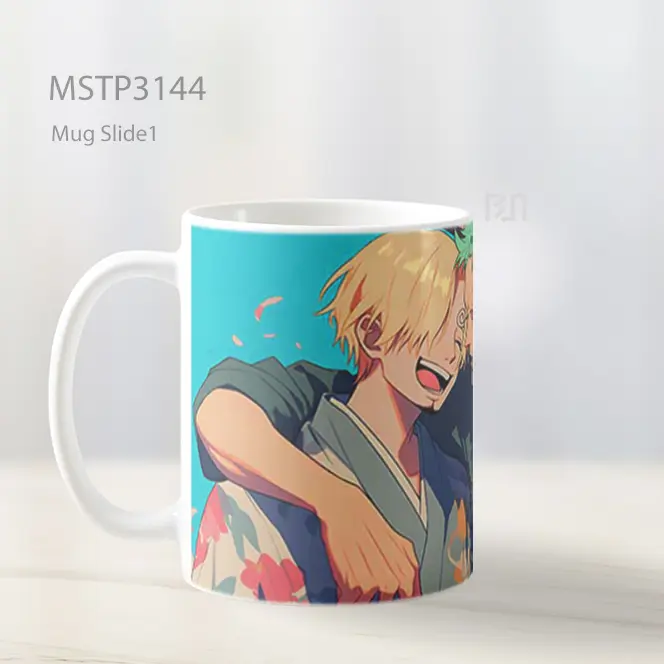 Zoro Dan Sanji Pelukan Bersahabat Mug MSTP3144 - All-side / Desain