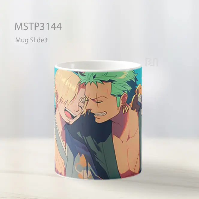 Zoro Dan Sanji Pelukan Bersahabat Mug MSTP3144 - All-side / Desain