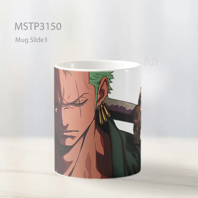 Zoro Epik Clipart Latar Putih Mug MSTP3150 - All-side / Desain