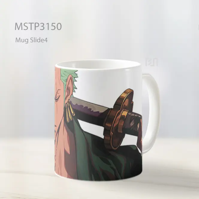 Zoro Epik Clipart Latar Putih Mug MSTP3150