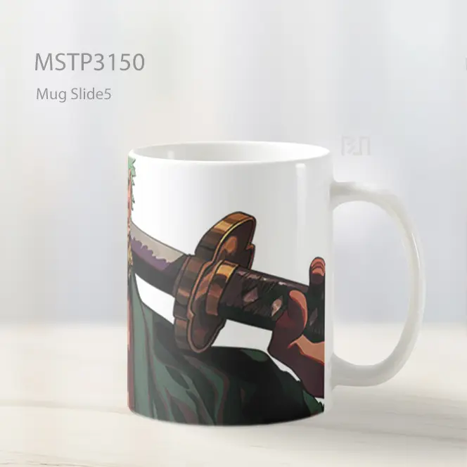 Zoro Epik Clipart Latar Putih Mug MSTP3150 - All-side / Desain