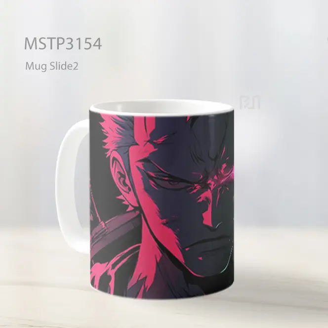 Zoro Glowing Eye Scar Black Mug MSTP3154 - All-side / Desain