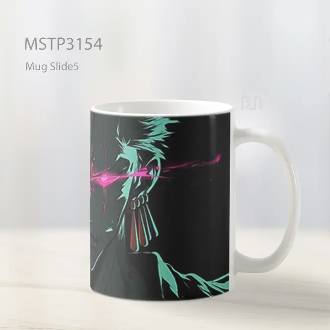 Zoro Glowing Eye Scar Black Mug MSTP3154 - All-side / Desain