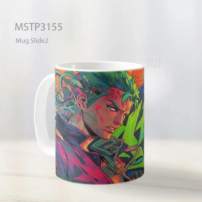 Zoro Graffiti One Piece Mug MSTP3155 - All-side / Desain