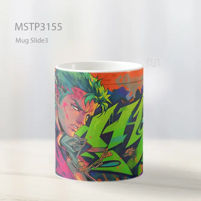 Zoro Graffiti One Piece Mug MSTP3155 - All-side / Desain