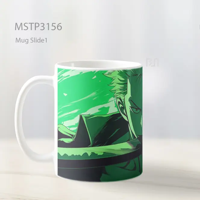 Zoro Hijau Intens One Piece Mug MSTP3156 - All-side / Desain