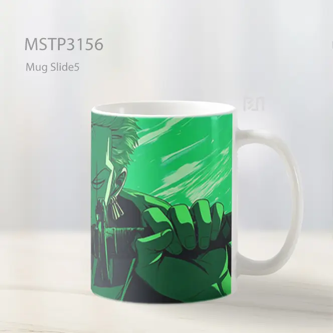 Zoro Hijau Intens One Piece Mug MSTP3156 - All-side / Desain