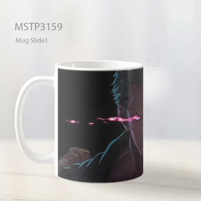 Zoro Mata Merah Muda Bersinar One Piece Mug MSTP3159 - All-side / Desain