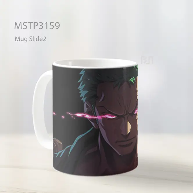 Zoro Mata Merah Muda Bersinar One Piece Mug MSTP3159 - All-side / Desain