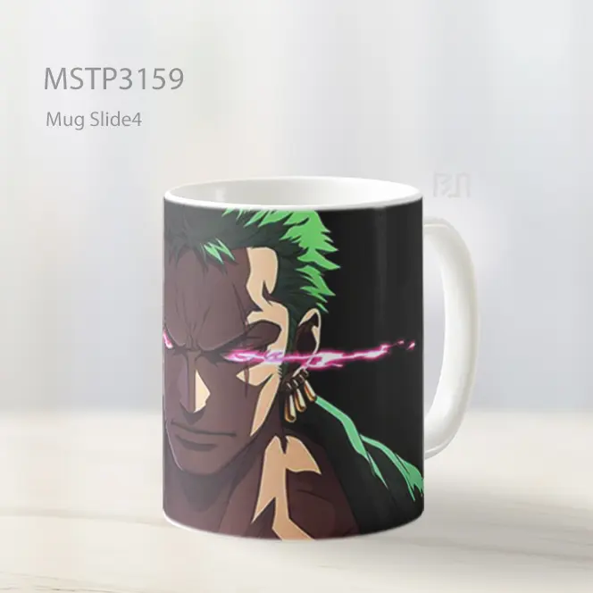 Zoro Mata Merah Muda Bersinar One Piece Mug MSTP3159