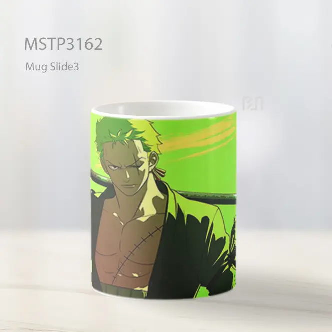 Zoro One Piece Aura Hijau Mug MSTP3162 - All-side / Desain