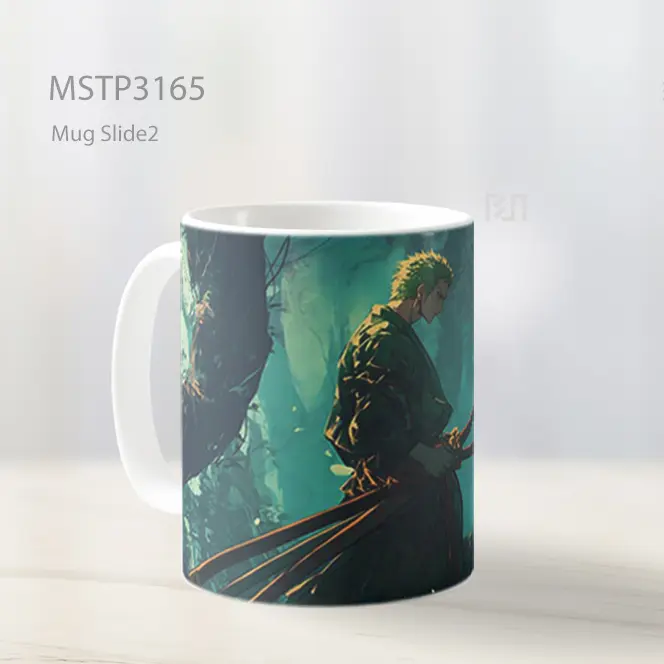 Zoro One Piece Forest Night Scene Mug MSTP3165 - All-side / Desain