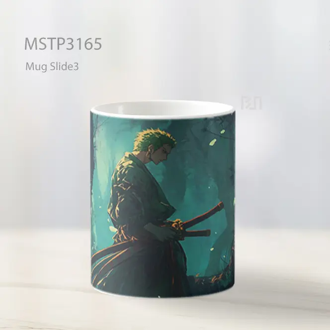 Zoro One Piece Forest Night Scene Mug MSTP3165 - All-side / Desain