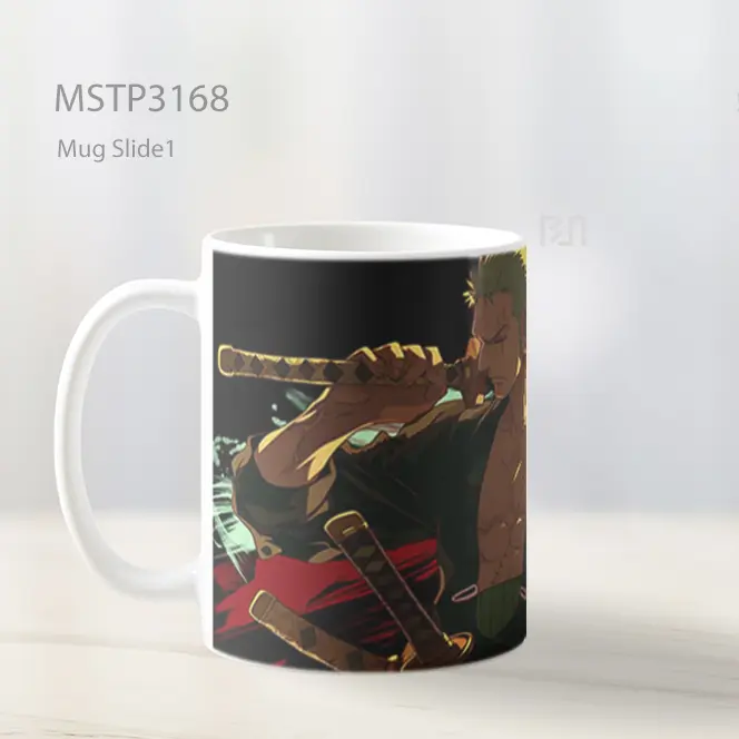 Zoro One Piece Latar Hitam Keren Mug MSTP3168 - All-side / Desain