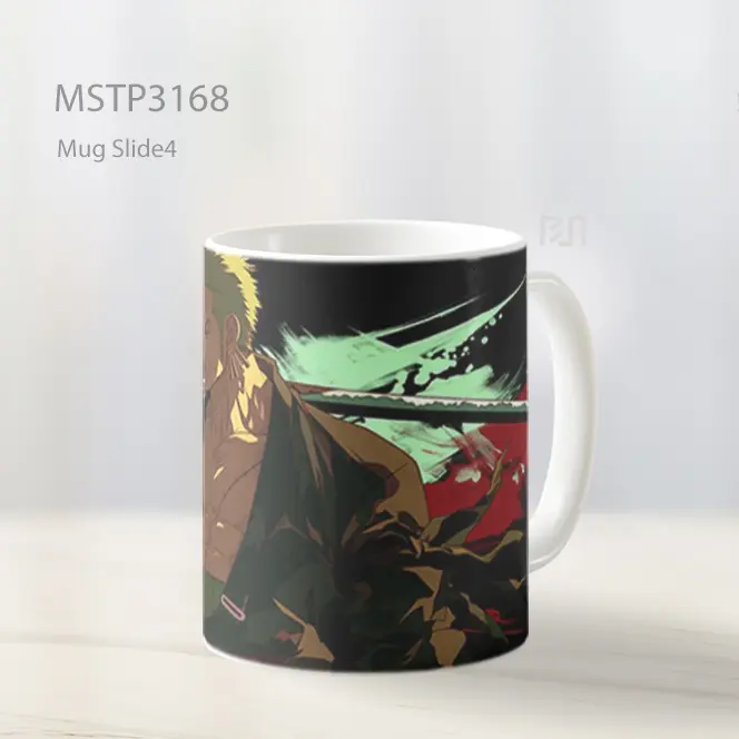 Zoro One Piece Latar Hitam Keren Mug MSTP3168