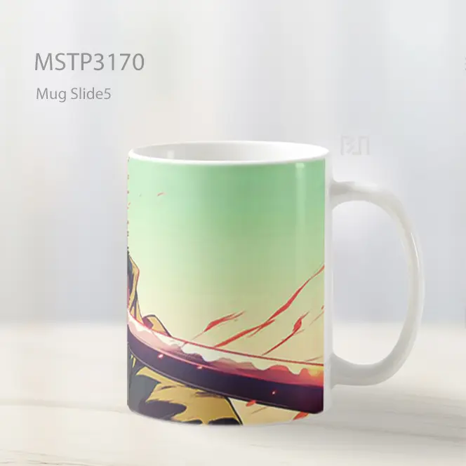 Zoro One Piece Menghunus Pedang Mug MSTP3170 - All-side / Desain