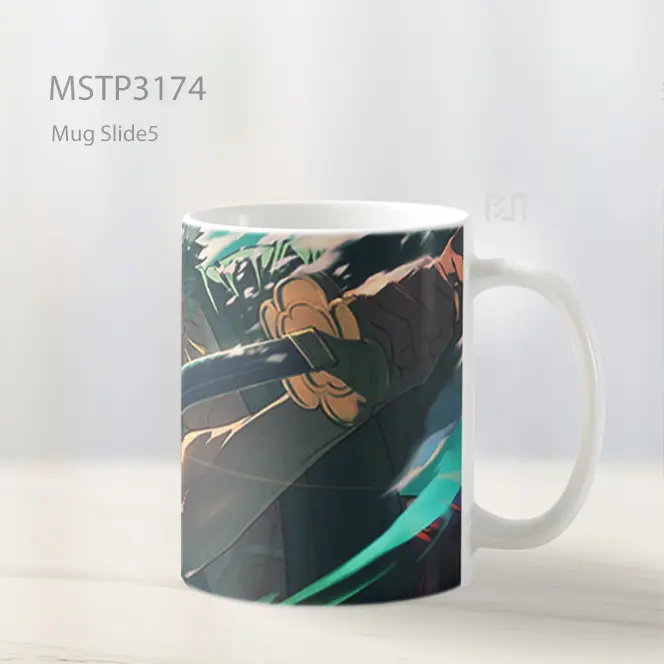 Zoro One Piece Serangan Pedang Mug MSTP3174 - All-side / Desain