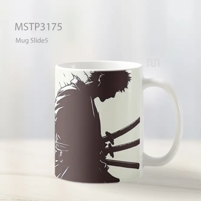 Zoro One Piece Siluet Samurai Mug MSTP3175 - All-side / Desain