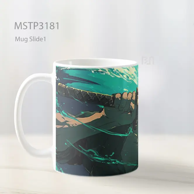 Zoro Pedang Bertarung One Piece Mug MSTP3181 - All-side / Desain