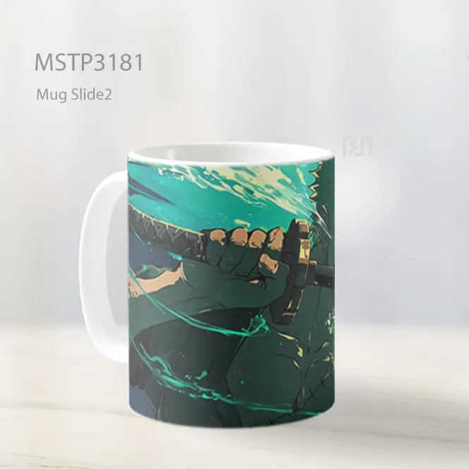 Zoro Pedang Bertarung One Piece Mug MSTP3181 - All-side / Desain