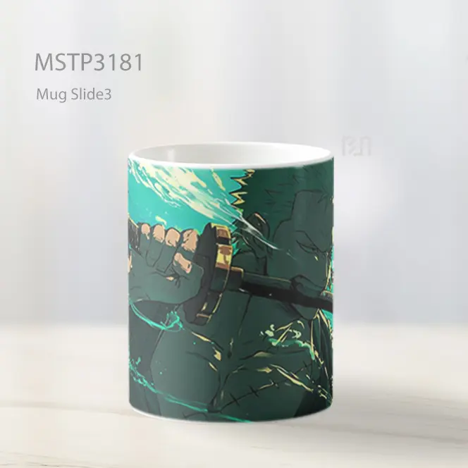 Zoro Pedang Bertarung One Piece Mug MSTP3181 - All-side / Desain
