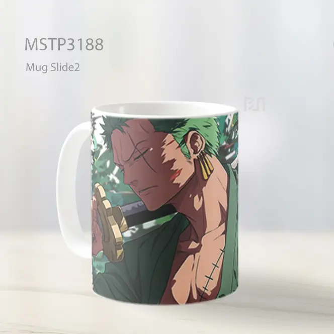 Zoro Pose Pedang One Piece Mug MSTP3188 - All-side / Desain