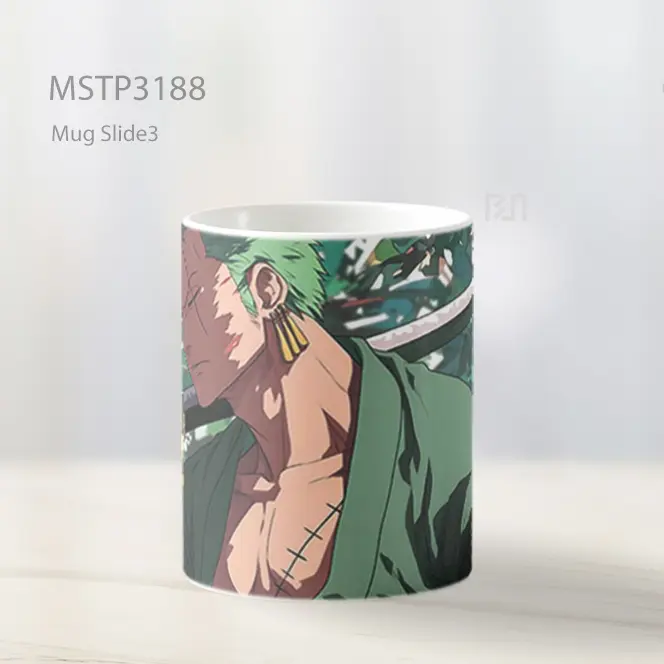 Zoro Pose Pedang One Piece Mug MSTP3188 - All-side / Desain